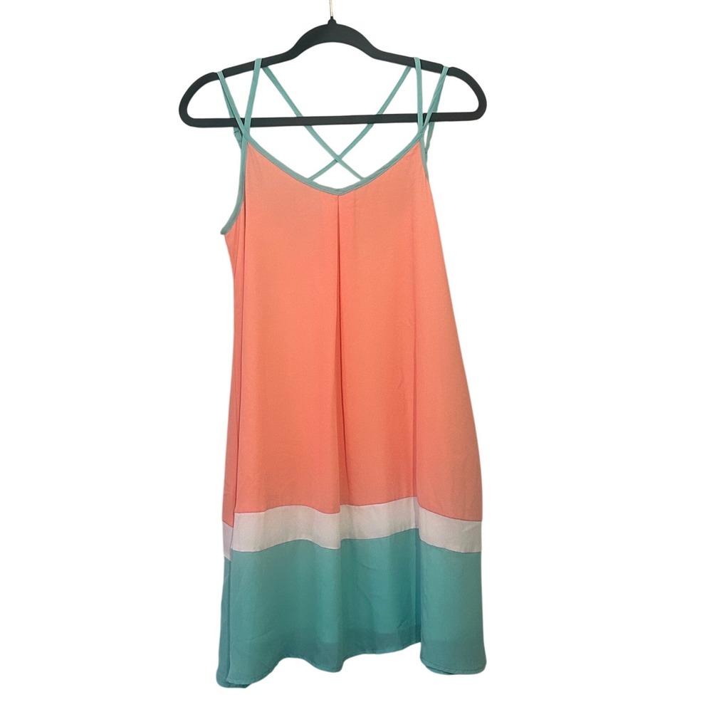 Coral Coast Colorblock Sundress Womens Small Strappy Mini